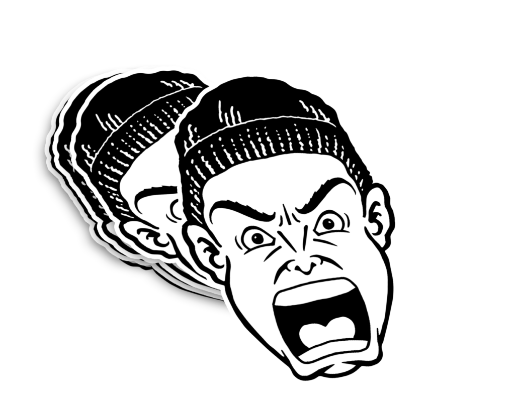 LOU BRUTUS FACE STICKER DIE CUT